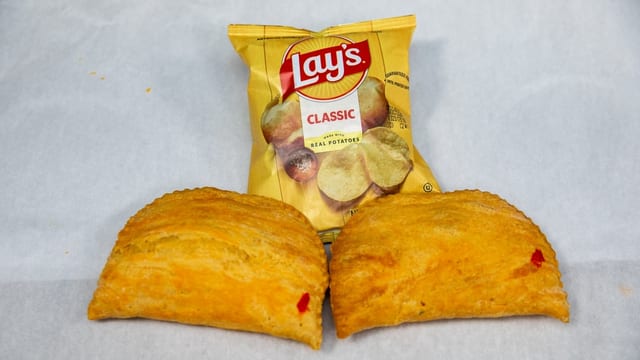 2 Jamaican Spicy Beef Patties + Bag of Chips.