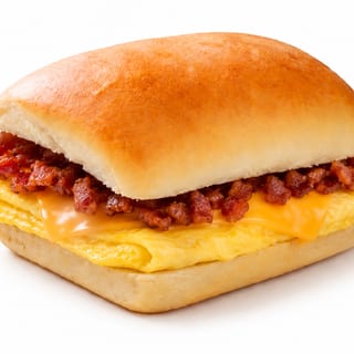 Coco Bread Breakfast Sandwich (Egg, Bacon Cheese) (9/23/26-Save for later)