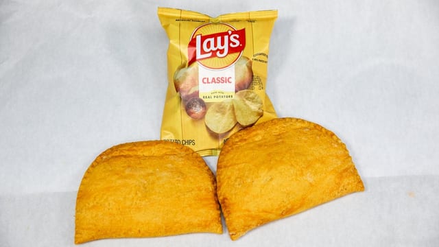 2 Jamaican Mild Beef Patties + Bag of Chips.