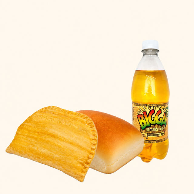 Patty & Coco Bread w/Drink.