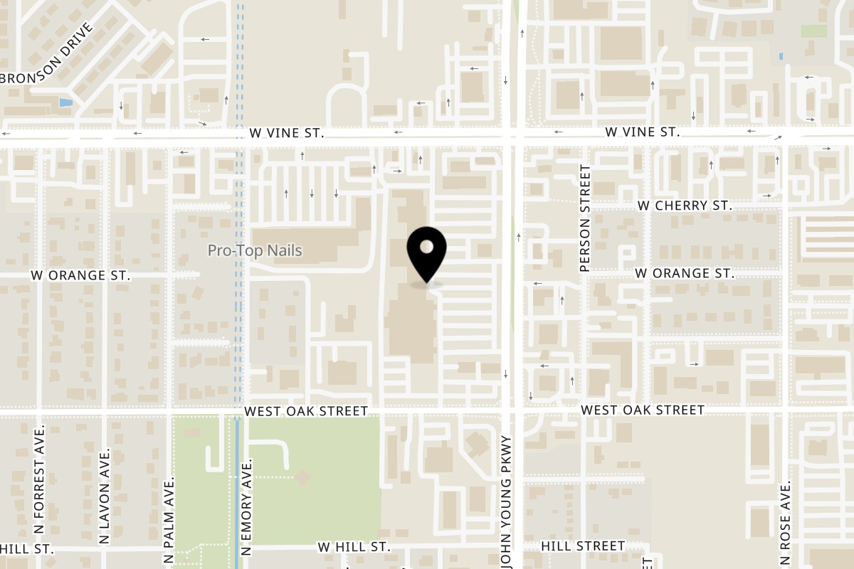 Map showing the location of Juici Patties Kissimmee on 1108 John Young Pkwy in Kissimmee
