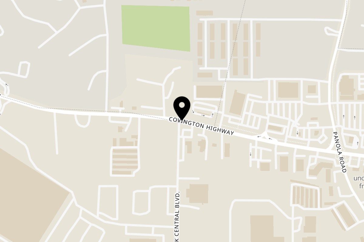 Map showing the location of Juici Patties Decatur GA on Covington Hwy in Decatur