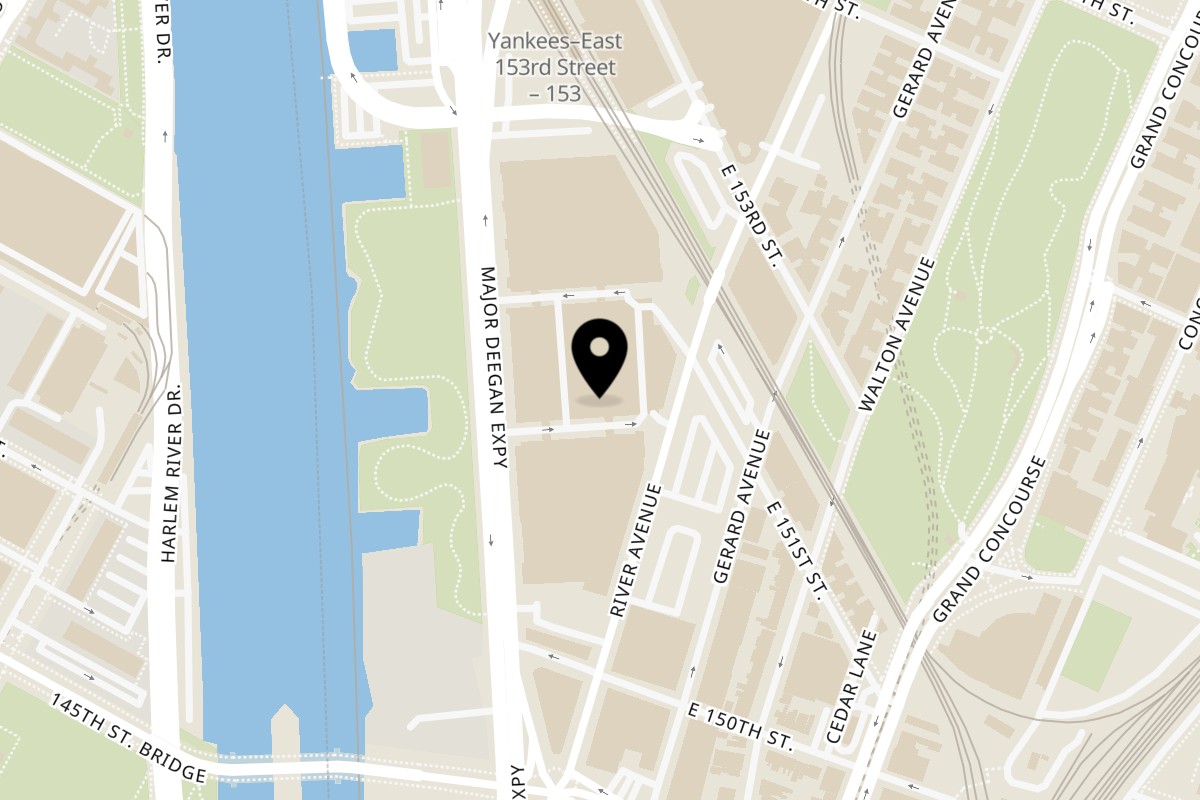 Map showing the location of Juici Patties Boogie Down Food Hall, Bronx on 610 Exterior St in Bronx